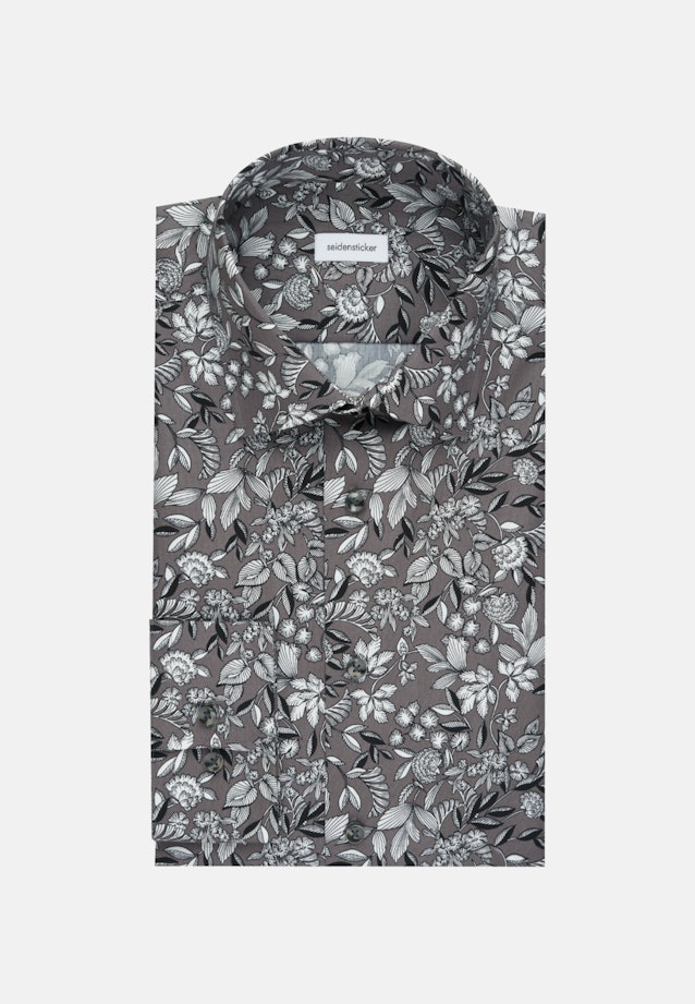 Chemise Business X-Slim Popeline Col Kent in Gris |  Seidensticker Onlineshop