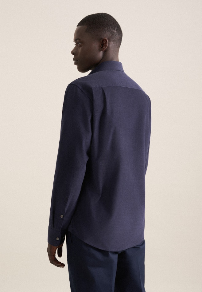 Regular Casual Hemd Uni in Dunkelblau | Seidensticker Onlineshop