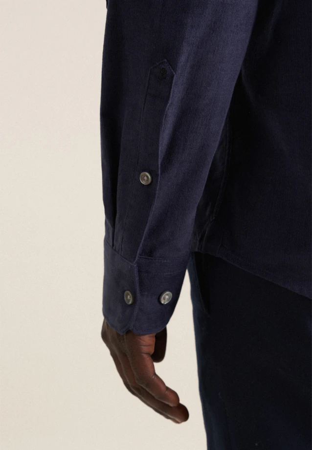 Regular Casual Hemd Uni in Dunkelblau |  Seidensticker Onlineshop