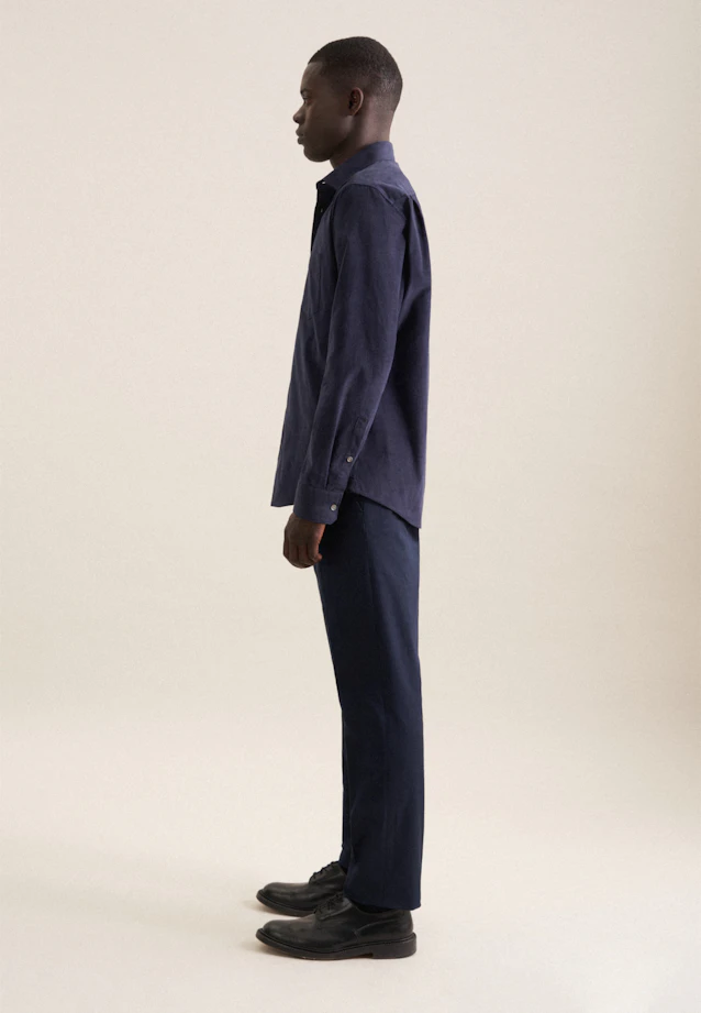 Regular Casual Hemd Uni in Dunkelblau |  Seidensticker Onlineshop