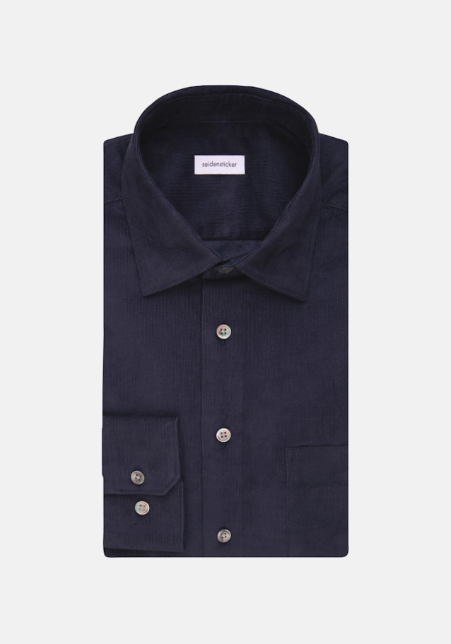 Regular Casual Hemd Uni in Dunkelblau | Seidensticker Onlineshop