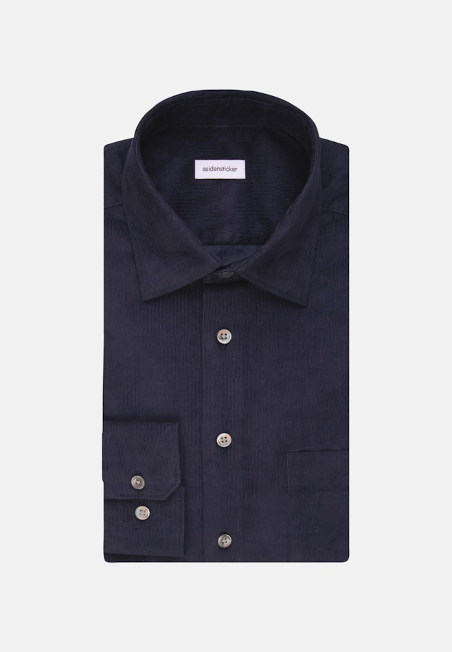 Regular Casual Hemd Uni in Dunkelblau | Seidensticker Onlineshop