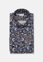 Slim Flanellhemd Druck in Dunkelblau |  Seidensticker Onlineshop