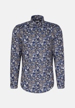 Chemise en flanelle Slim Flanelle Col Kent in Bleu Foncé |  Seidensticker Onlineshop