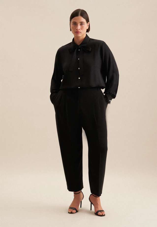 Chemisier chemise Uni in Noir |  Seidensticker Onlineshop