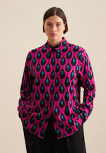 Hemdbluse Druck in Lila |  Seidensticker Onlineshop