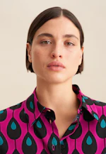 Hemdbluse Druck in Lila |  Seidensticker Onlineshop