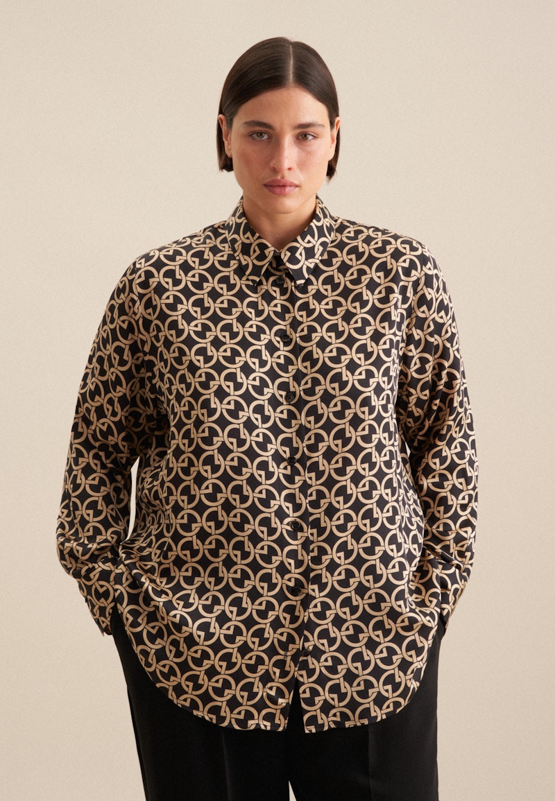 Grande taille Kraag Shirtblouse