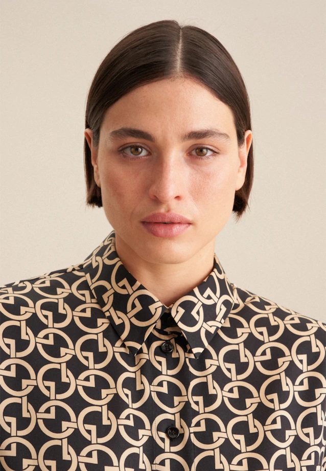 Shirt blouse Print in Ecru |  Seidensticker Onlineshop