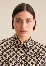 Shirt blouse Print in Ecru |  Seidensticker Onlineshop