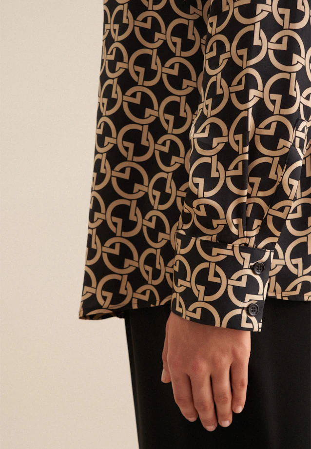 Shirt blouse Print in Ecru |  Seidensticker Onlineshop