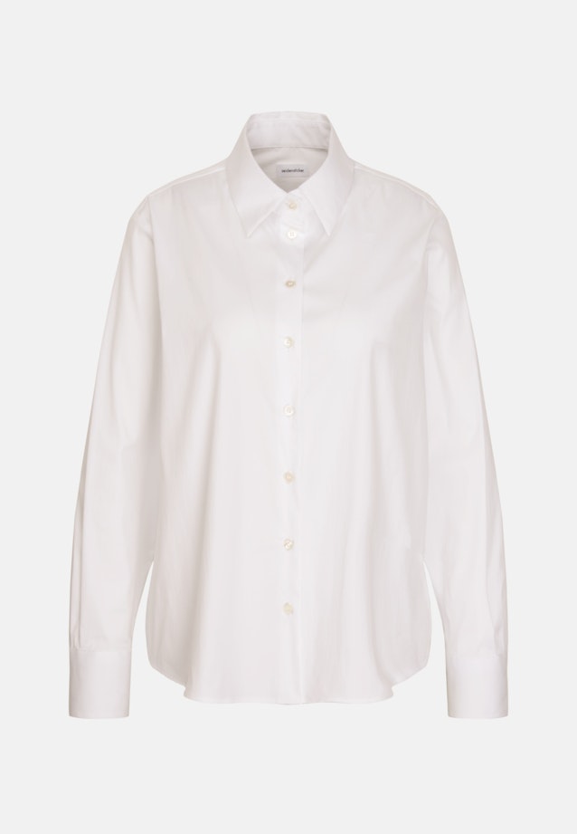 Twill Shirt Blouse in White |  Seidensticker Onlineshop