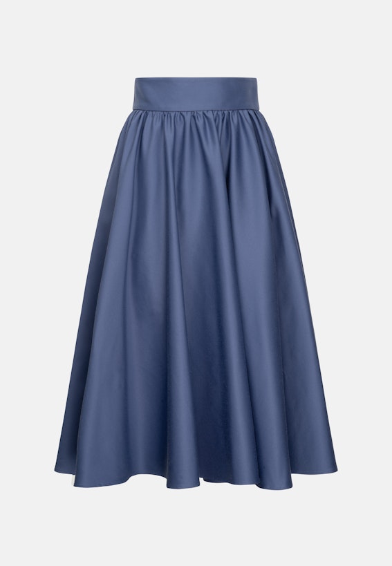 Amazon Mid Length Satin Skirts Era Women Skirt Uni Medium Blue