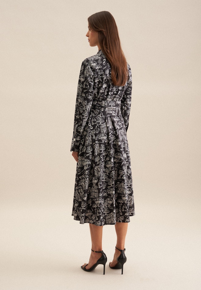 Kleid Druck in Schwarz | Seidensticker Onlineshop