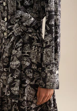 Kleid Druck in Schwarz |  Seidensticker Onlineshop