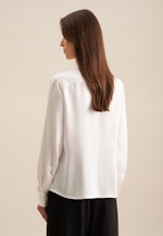 Satin Shirt Blouse in White |  Seidensticker Onlineshop