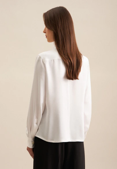Chemisier chemise Uni in Blanc |  Seidensticker Onlineshop