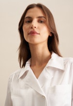 Satin Shirt Blouse in White |  Seidensticker Onlineshop