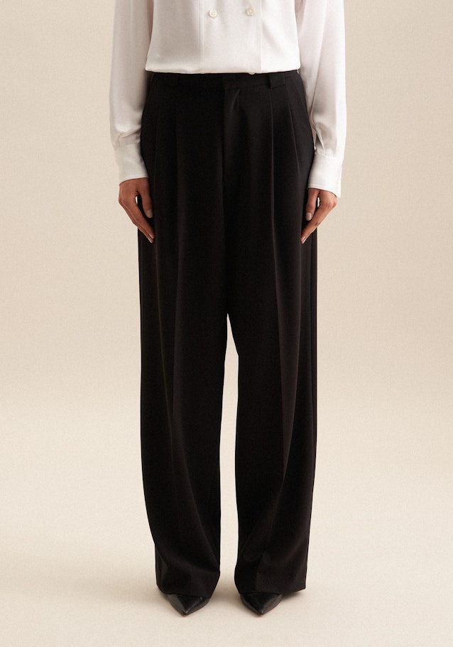 Regular Pantalons Uni in Noir | Seidensticker Onlineshop