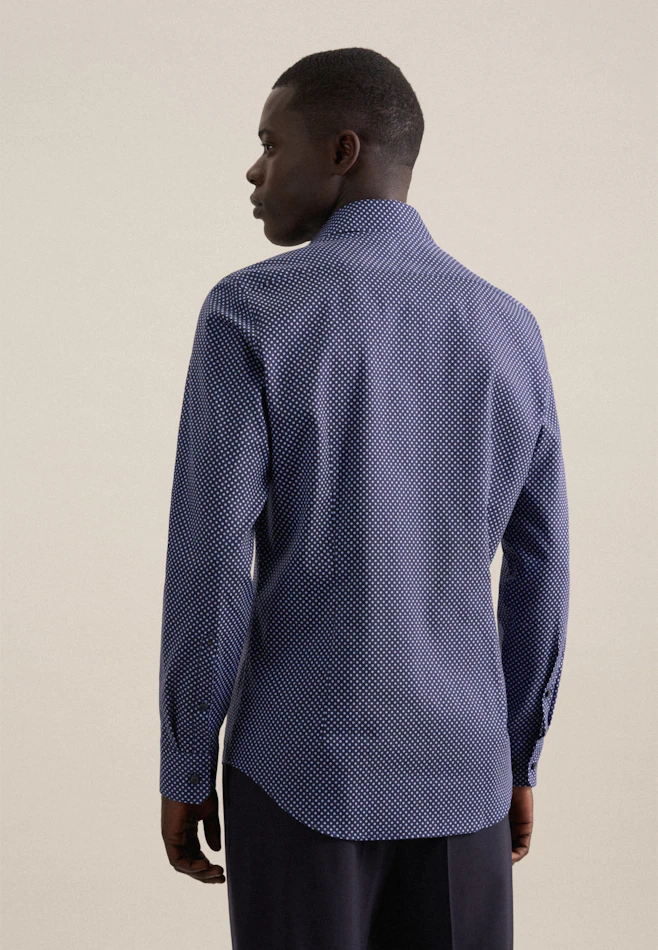 Slim Chemise d'affaires Imprimé dans Bleu Foncé | Boutique en ligne Seidensticker