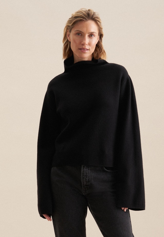 Turtleneck Pullover Oversized in Schwarz |  Seidensticker Onlineshop