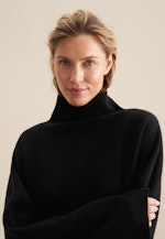 Turtleneck Pullover Oversized in Schwarz |  Seidensticker Onlineshop