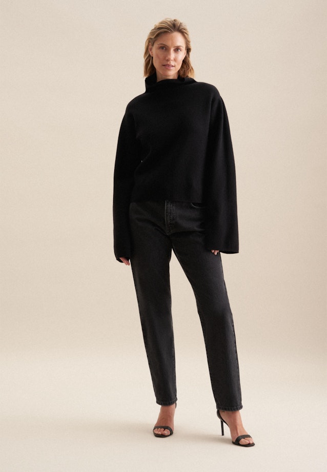 Turtleneck Pullover Oversized in Schwarz |  Seidensticker Onlineshop