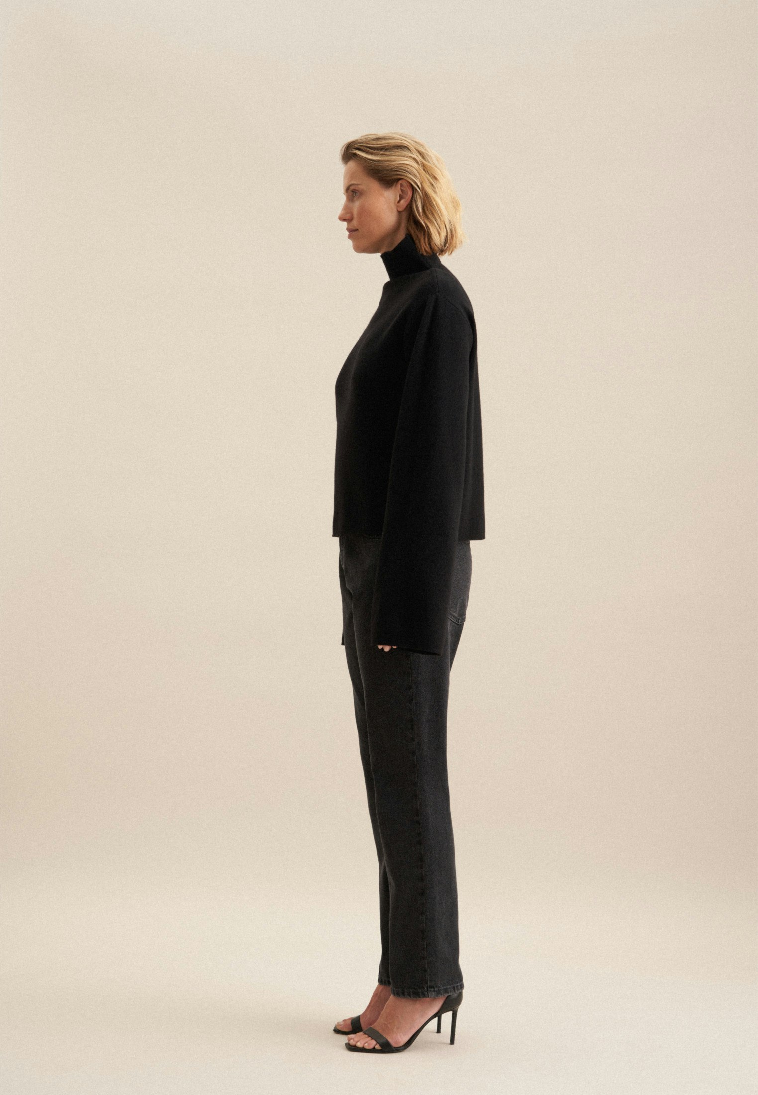 Women Turtleneck Pullover black | Seidensticker