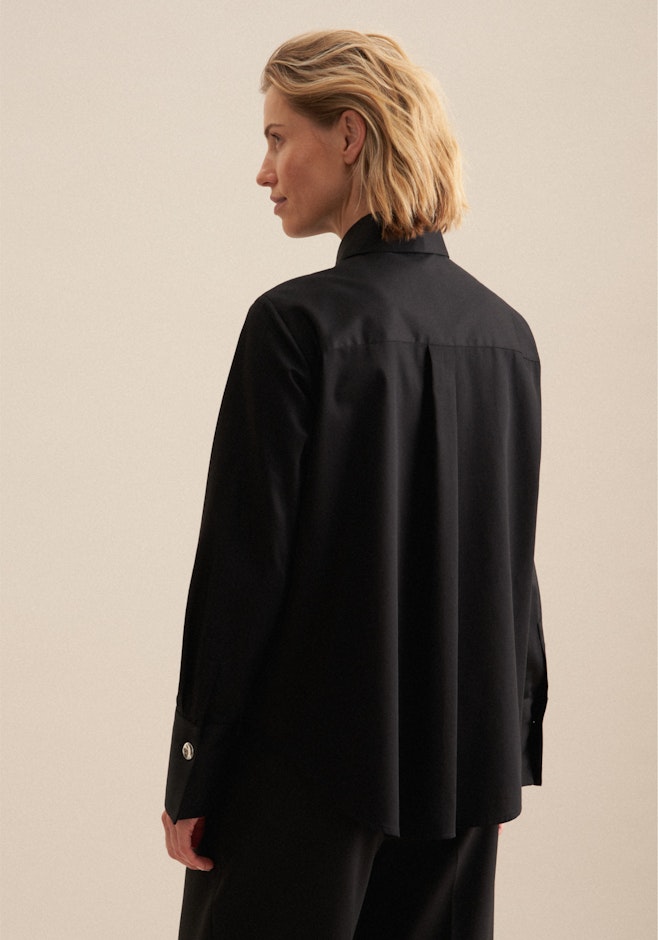 Hemdbluse Uni in Schwarz | Seidensticker Onlineshop