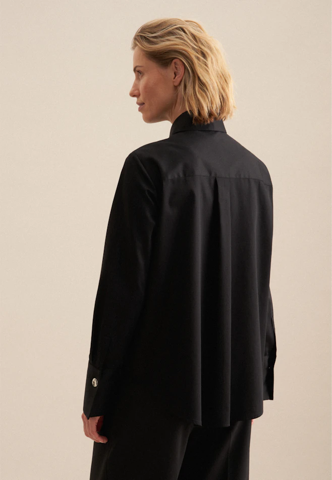 Hemdbluse Uni in Schwarz | Seidensticker Onlineshop