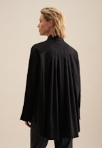 Kragen Longbluse Oversized in Schwarz |  Seidensticker Onlineshop