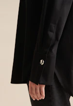 Longbluse Uni in Schwarz |  Seidensticker Onlineshop