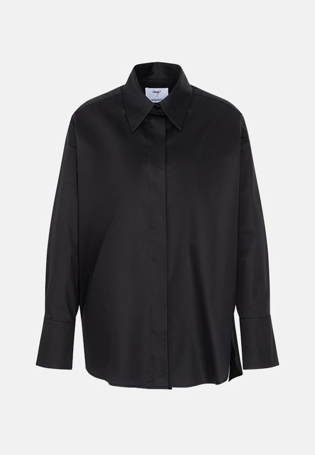 Longbluse Uni in Schwarz |  Seidensticker Onlineshop
