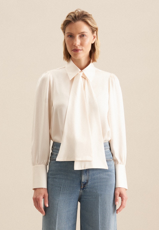 Blouse Lavallière Regular Manche Longue in Ecru |  Seidensticker Onlineshop