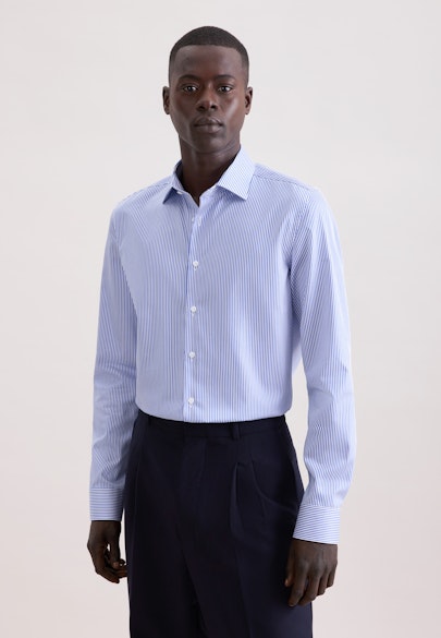 X-Slim Chemise d'affaires Rayures in Bleu Moyen | Seidensticker Onlineshop
