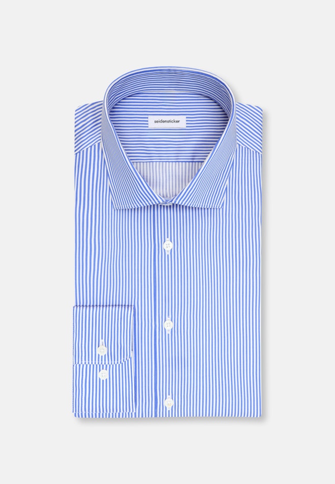 X-Slim Business Hemd Gestreift in Mittelblau | Seidensticker Onlineshop