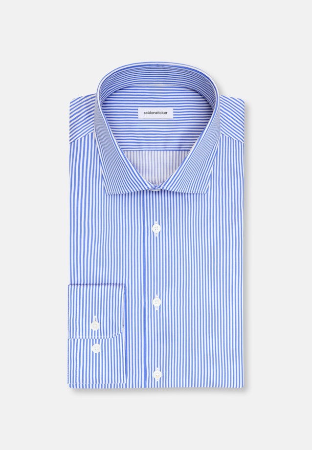 X-Slim Business Hemd Gestreift in Mittelblau |  Seidensticker Onlineshop
