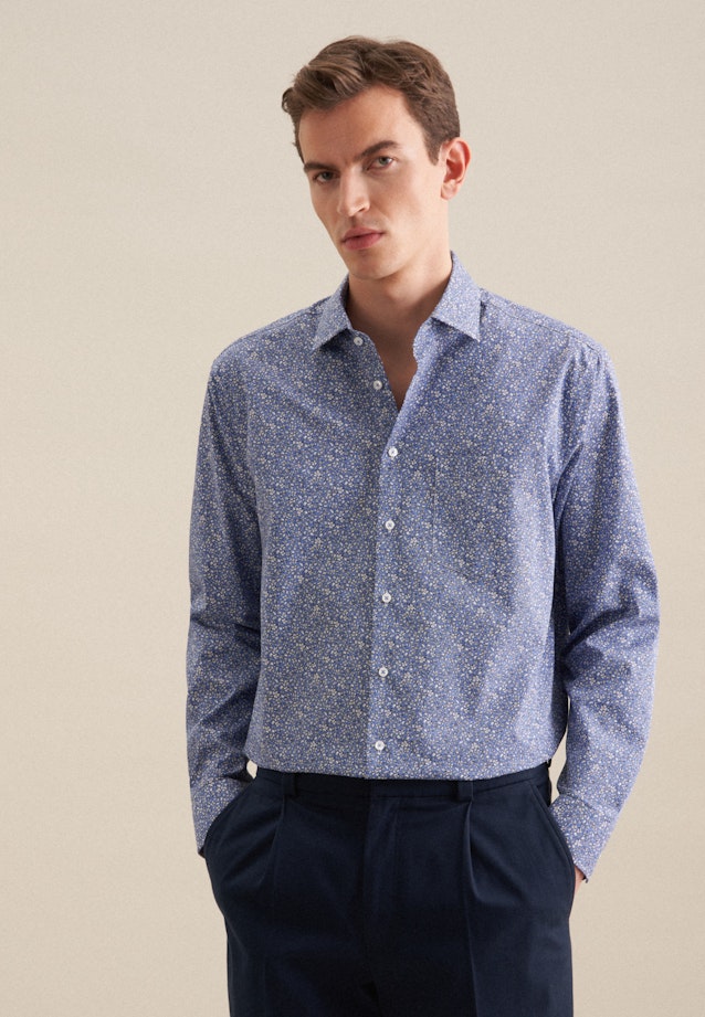 Regular Business Hemd Floral in Hellblau |  Seidensticker Onlineshop
