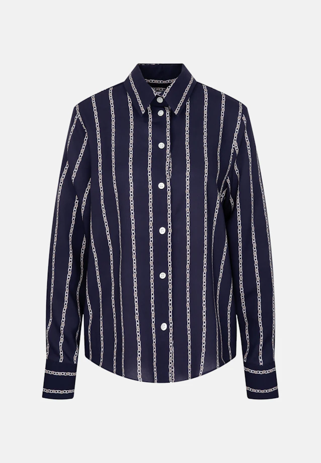 Chemisier chemise Imprimé Chaîne in Bleu Foncé |  Seidensticker Onlineshop