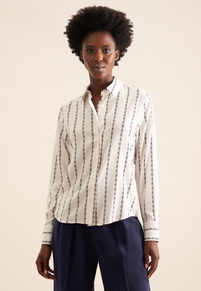Hemdbluse Kettenprint in Ecru |  Seidensticker Onlineshop