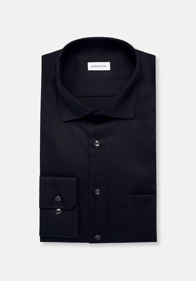 Comfort Chemise d'affaires Uni dans Noir | Boutique en ligne Seidensticker