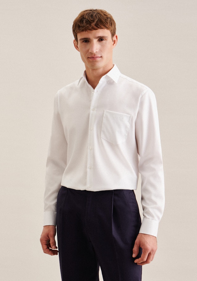 Comfort Chemise d'affaires Uni in Blanc | Seidensticker Onlineshop