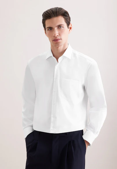 Comfort Business shirt Uni in White |  Seidensticker Onlineshop