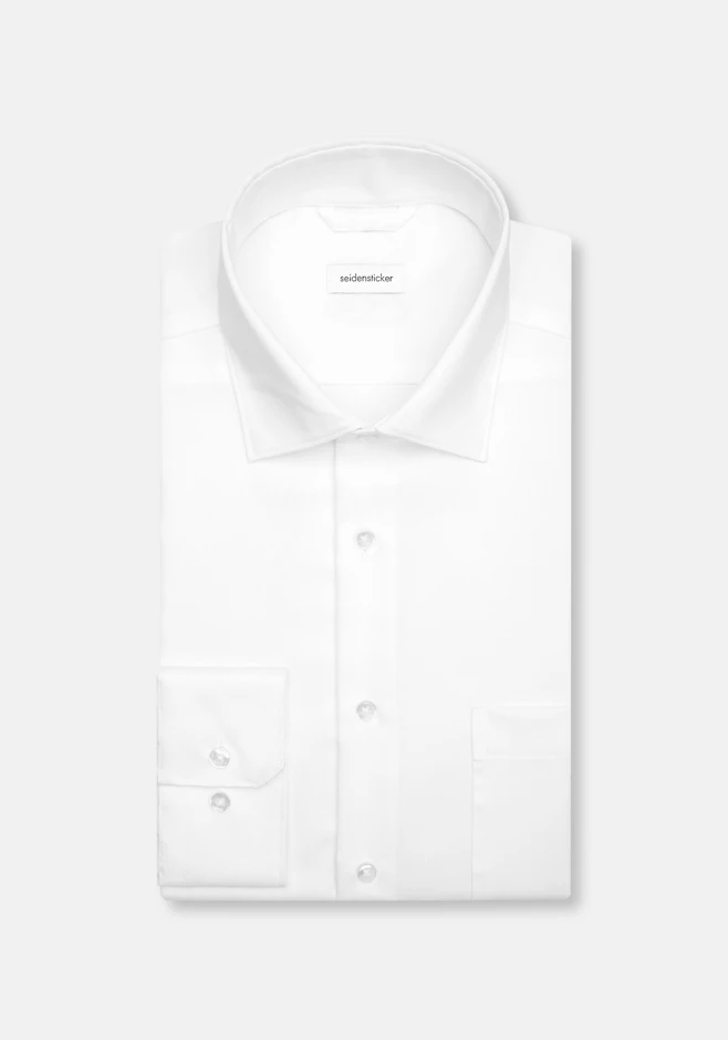 Comfort Chemise d'affaires Uni dans Blanc | Boutique en ligne Seidensticker