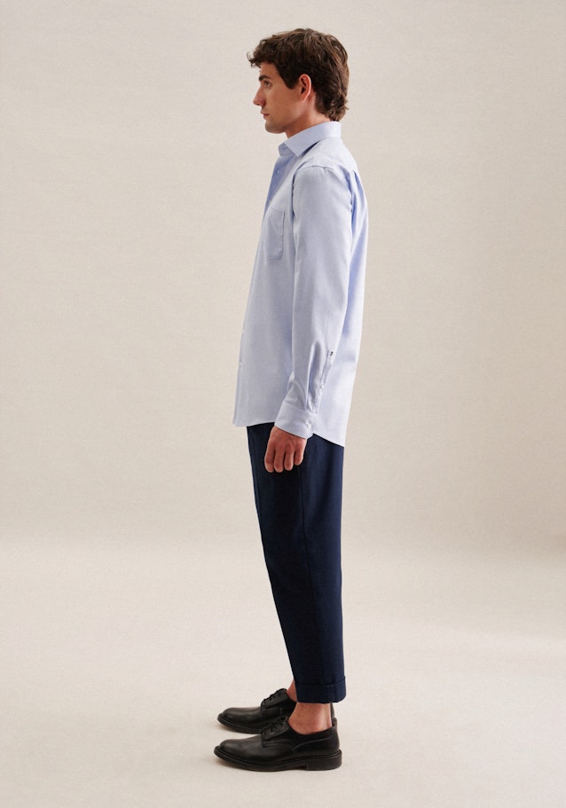 Comfort Chemise d'affaires Uni in Bleu Moyen | Seidensticker Onlineshop