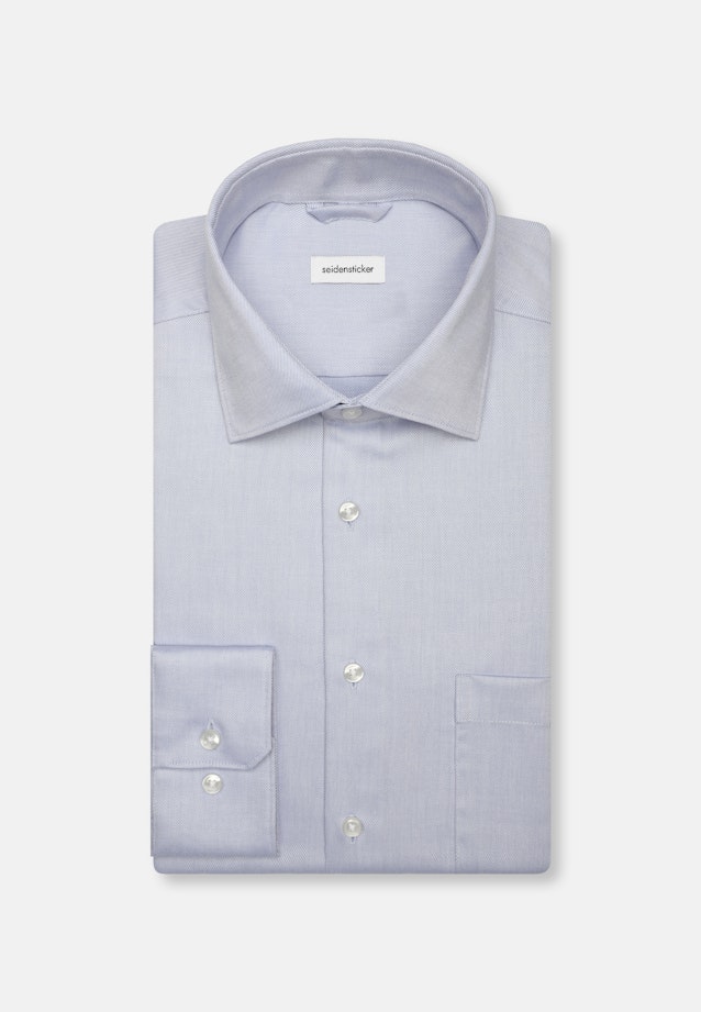 Comfort Business Hemd Uni in Mittelblau |  Seidensticker Onlineshop