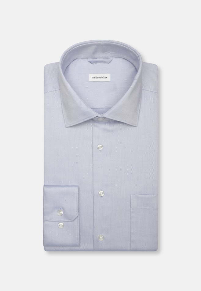 Comfort Business Hemd Uni in Mittelblau | Seidensticker Onlineshop