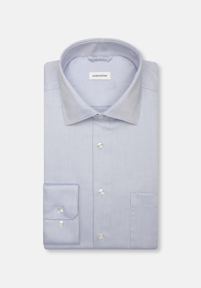Comfort Chemise d'affaires Uni dans Bleu Moyen | Boutique en ligne Seidensticker