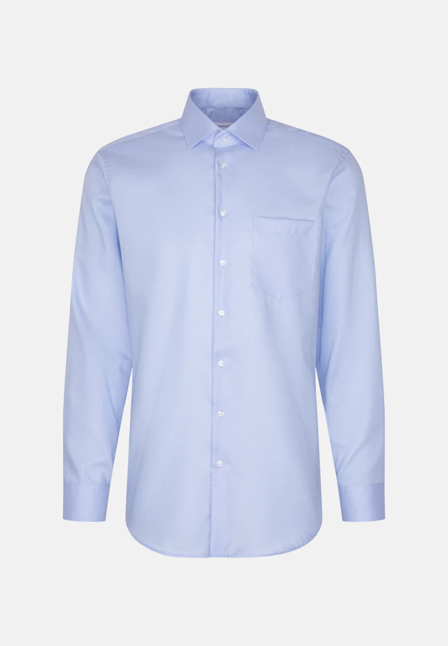 Comfort Business Hemd Uni in Mittelblau |  Seidensticker Onlineshop