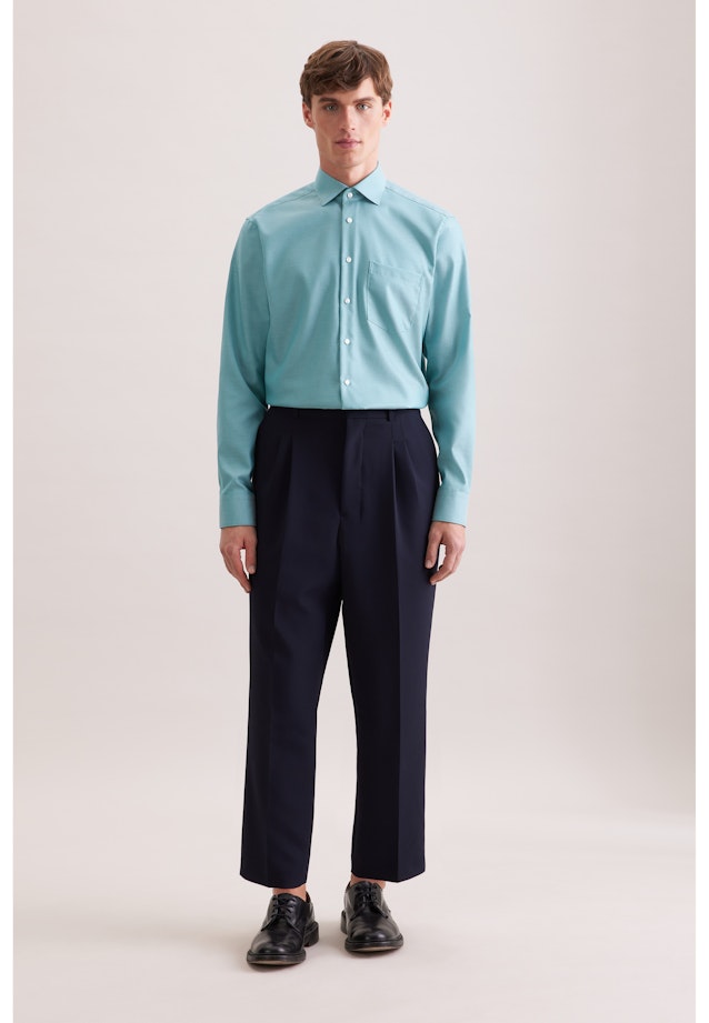 Comfort Business Hemd Uni in Türkis |  Seidensticker Onlineshop